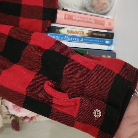 House of Chic Crop Shacket Retro Rockabilly Gingham Distressed Goth Flannel - Picture 8 of 10